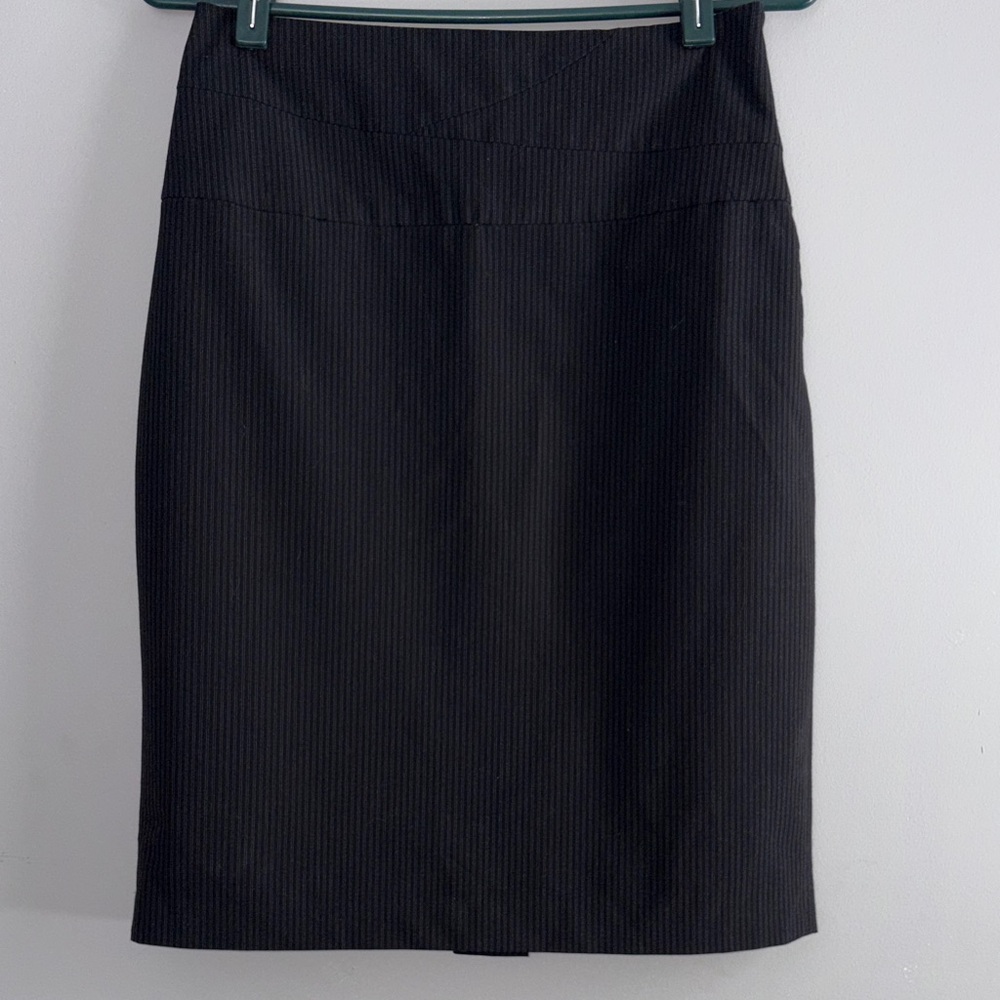 Ricki's Black Pinstripe Pencil Skirt